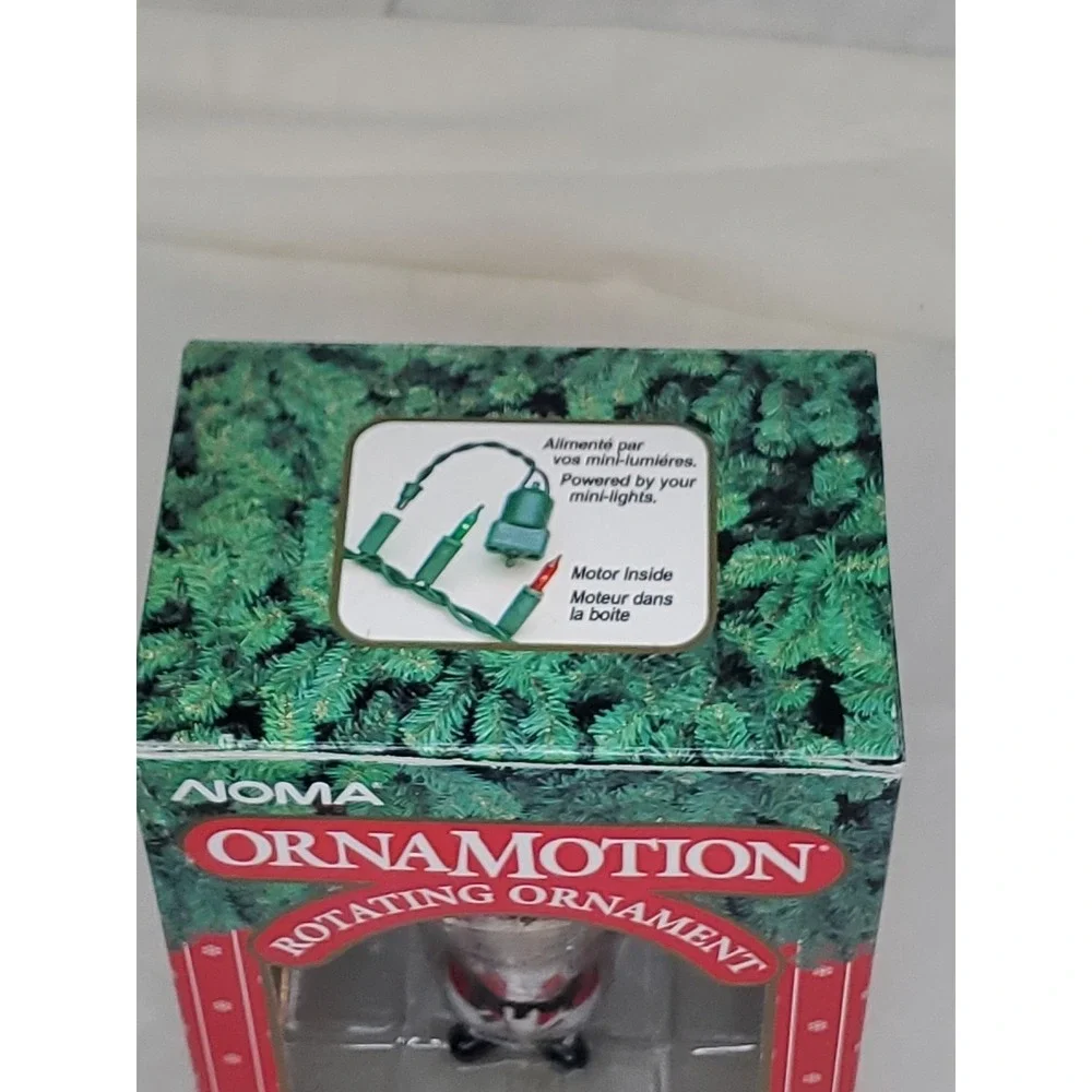 Vntg. 1989 Noma OrnaMotion Parachuting Santa‎ Rotating Ornament #1295648 (#2347)